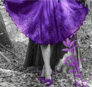 Amethyst Purple Skirt Gypsy Full Swirl Dance Flirty Romance Beaded Handmade OOAK